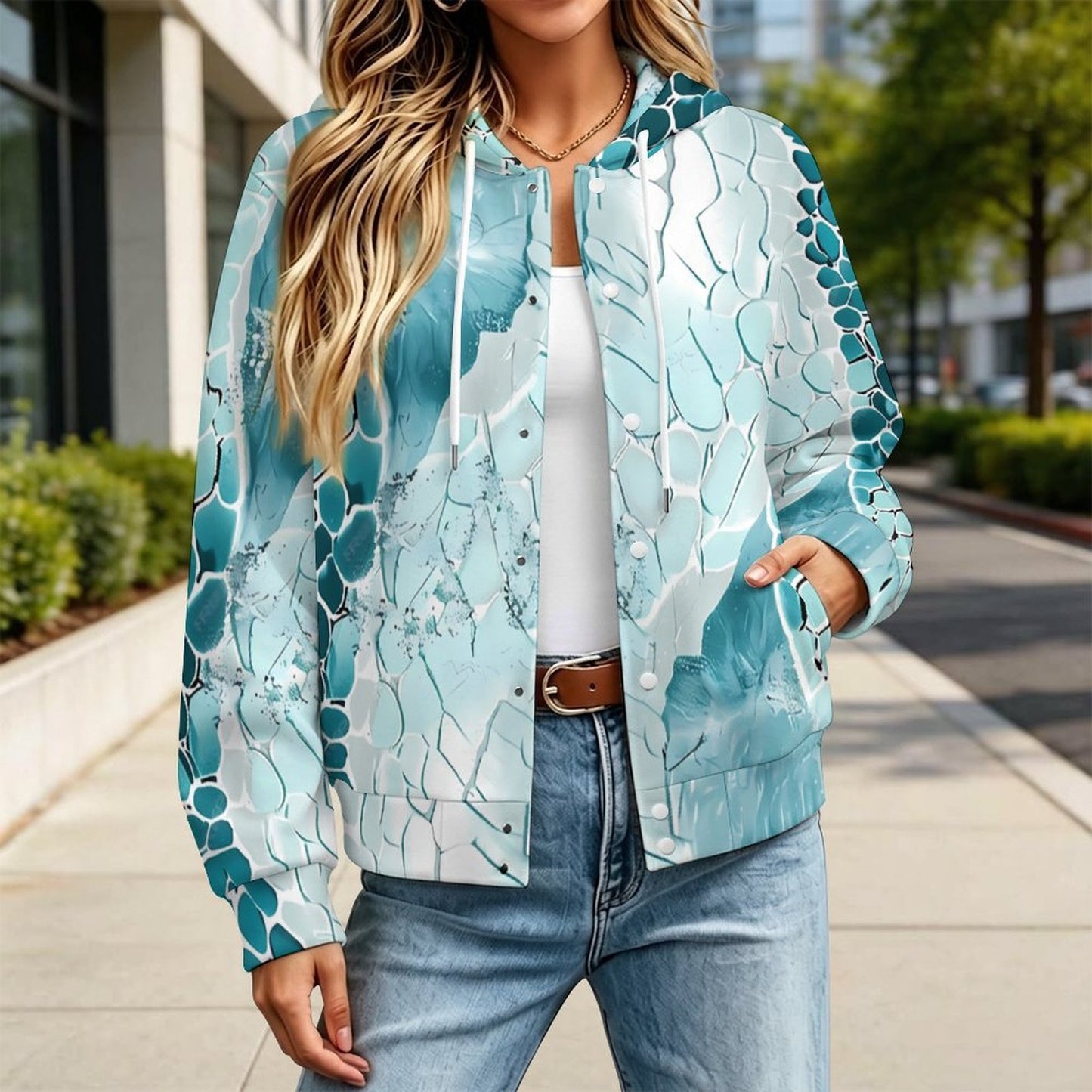 Chamarra Bomber con Capucha Personalizable Unisex