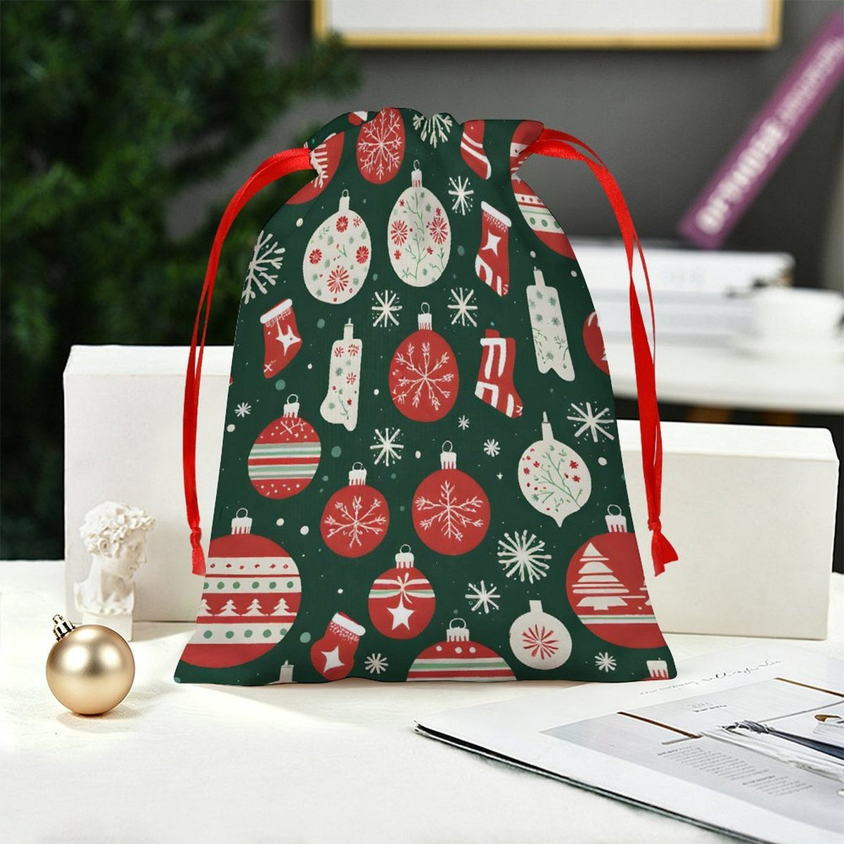 Sealed Gift Bag Lights, Decorations, Christmas Stockings Style 20x27cm
