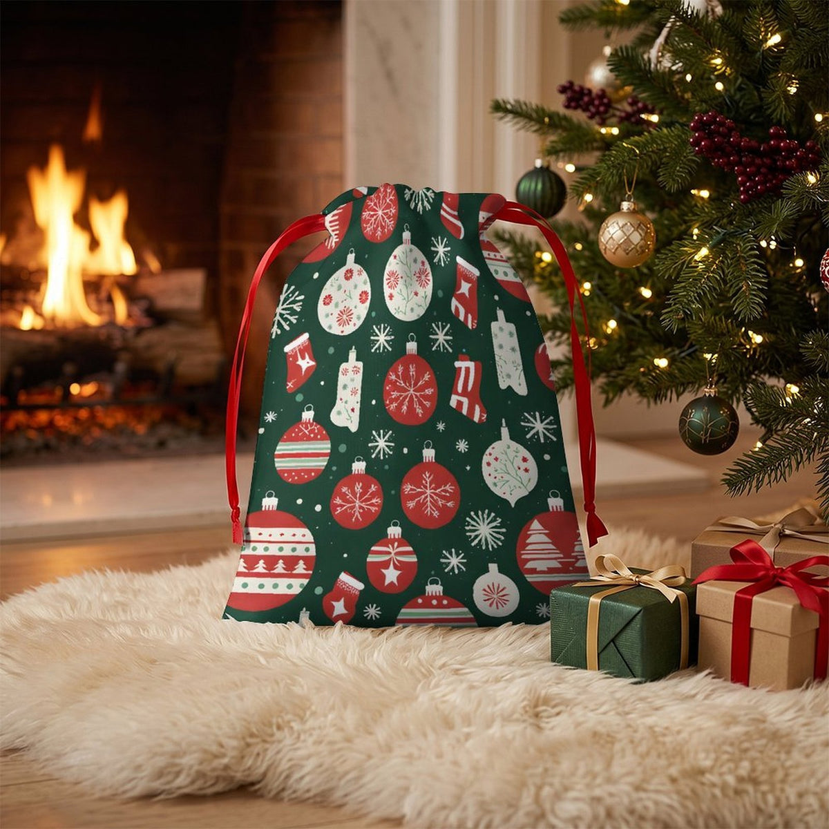 Sealed Gift Bag Lights, Decorations, Christmas Stockings Style 20x27cm