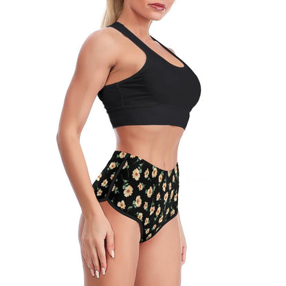 Shorts de Yoga de Tiro Alto Personalizados | Estampado Completo para Entrenamiento