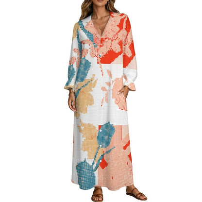 Vestido Camisa Largo Personalizable con Cuello Blazer