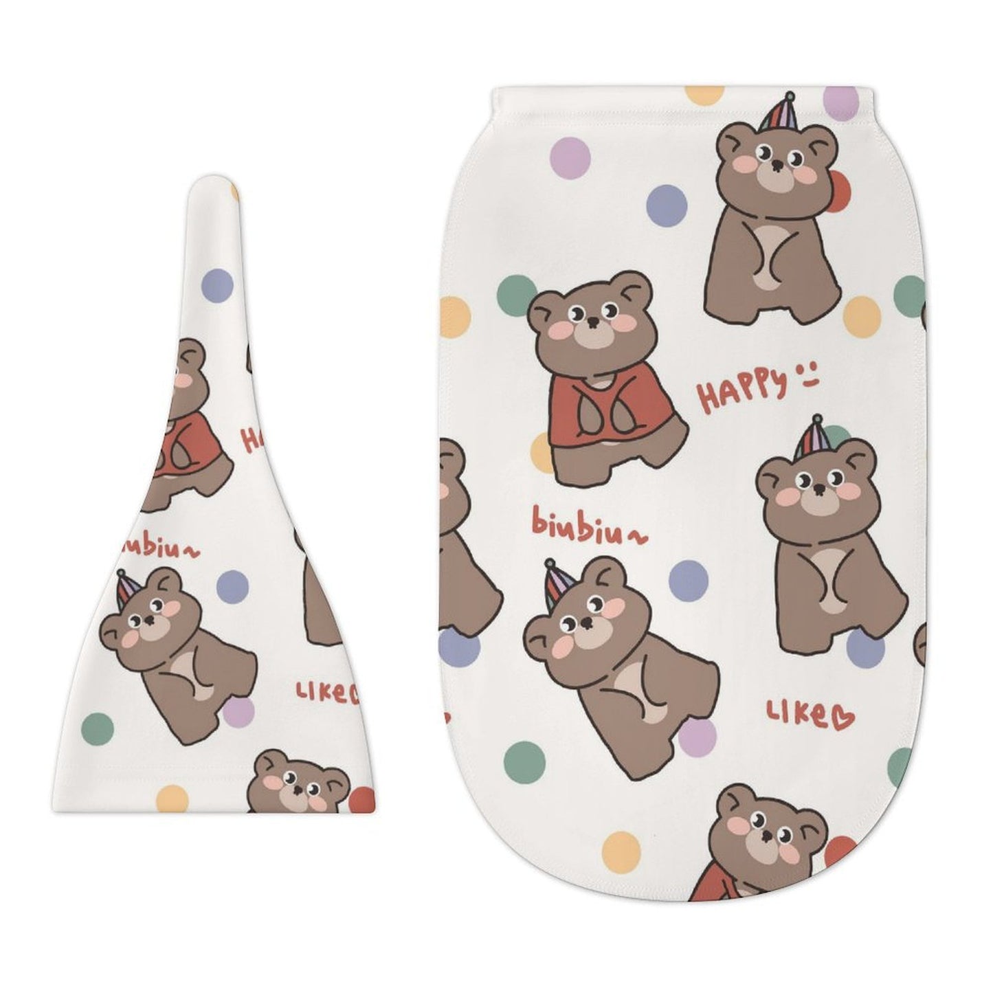 Set Arrullador Personalizado de Algodón con Gorrito para Bebé