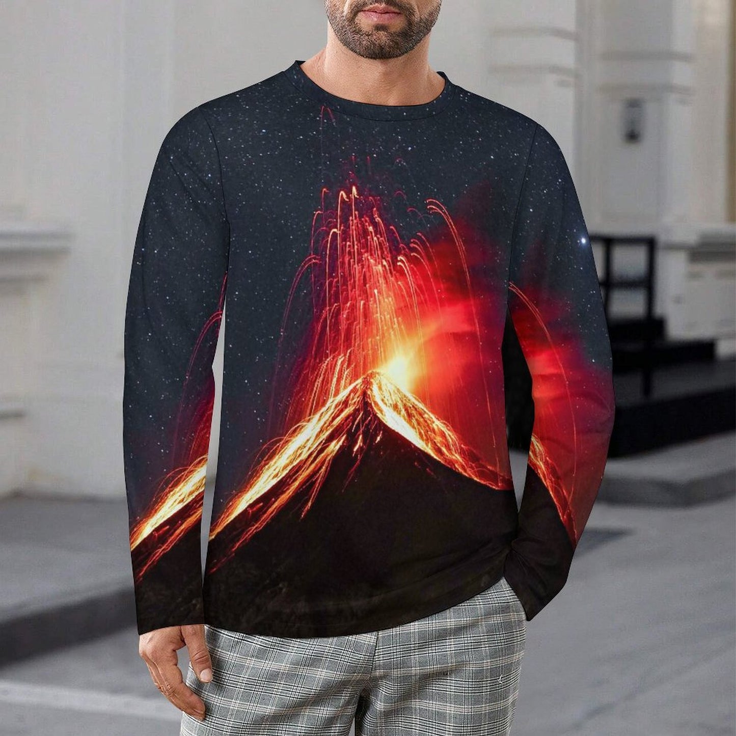 Playera Manga Larga Personalizada para Hombre | Impresión Total