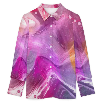 Blusa Satinada Personalizable con Manga Farol para Mujer