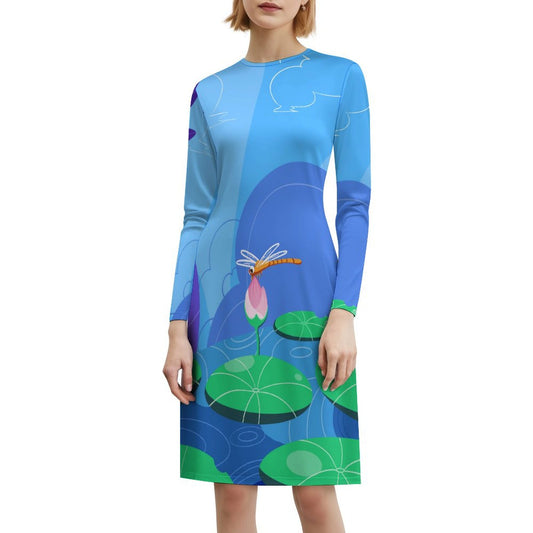 Vestido Personalizado con Foto para Mujer | Manga Larga y Falda Amplia