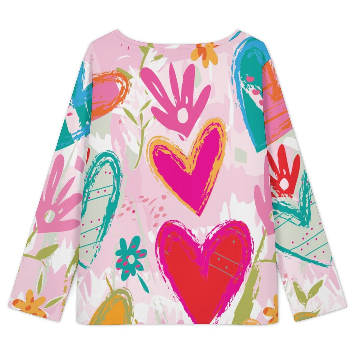 Blusa Personalizada de Manga Larga con Cuello en V para Mujer
