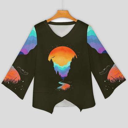 Blusa Gasa Personalizada | Top Manga Larga Fresco S-5XL