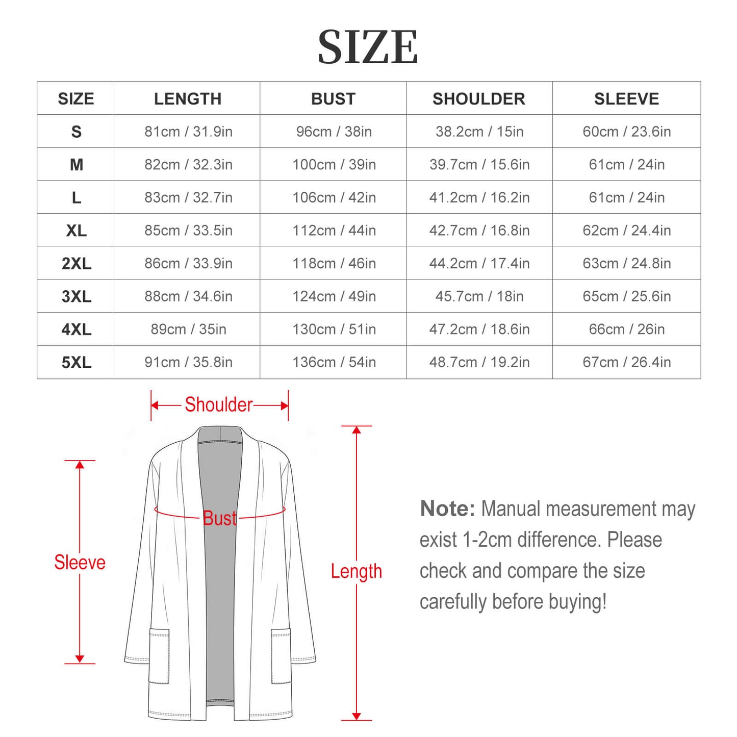 Long-sleeved Cardigan with Pockets African Pattern