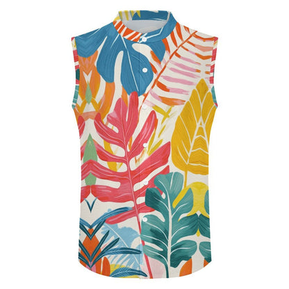 Camisa Sin Mangas para Hombre | Botones y Diseño Personalizado