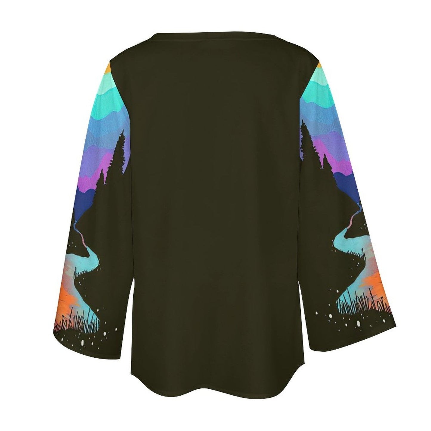 Blusa Gasa Personalizada | Top Manga Larga Fresco S-5XL