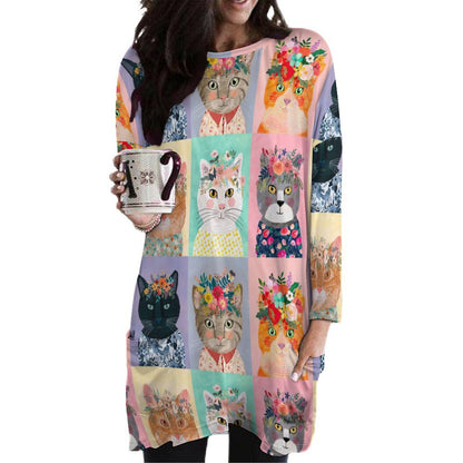 Sudadera Túnica Oversize Mujer con Bolsillos | Cubre Leggings