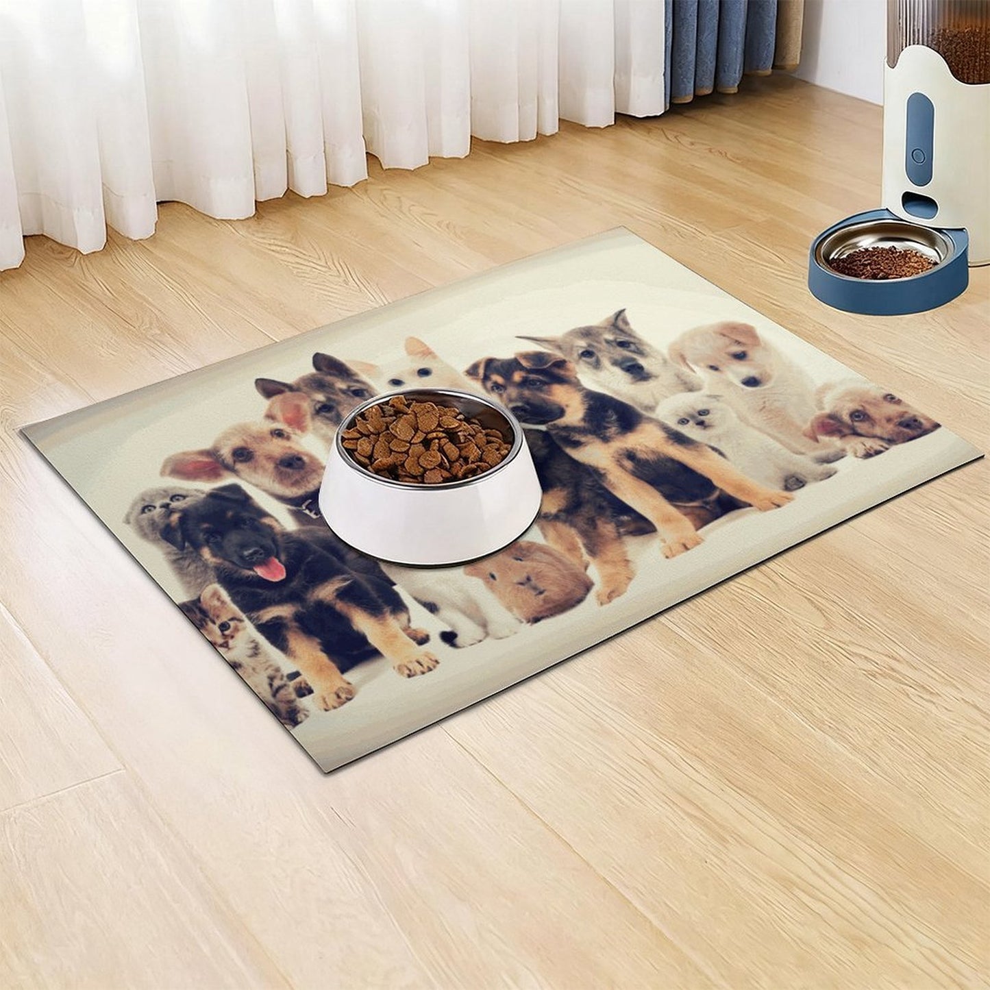 Tapete Absorbente Personalizado para Platos de Mascotas | Antideslizante y Fácil de Limpiar