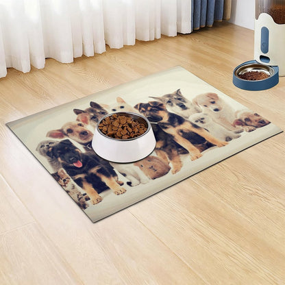 Tapete Absorbente Personalizado para Platos de Mascotas | Antideslizante y Fácil de Limpiar