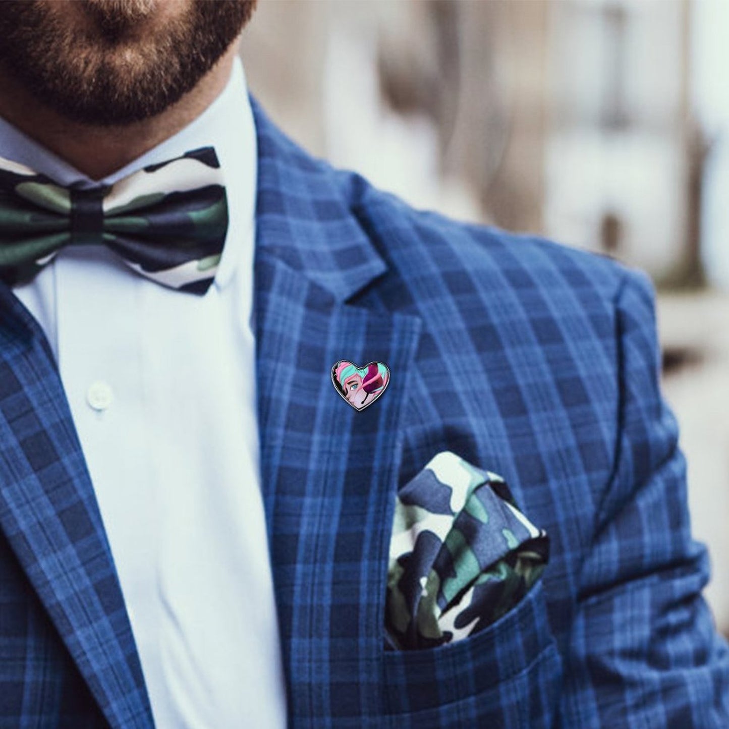 Pin de Corazón Personalizado con Foto | Broche Metálico Petite