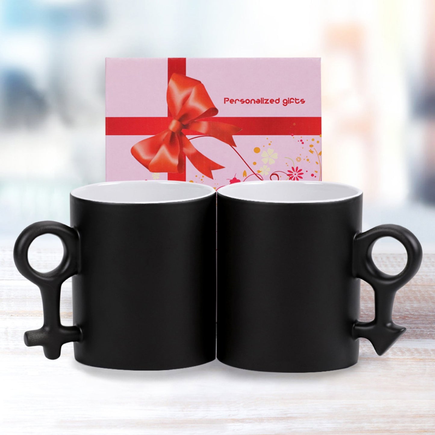 Set Tazas Mágicas Pareja Personalizadas | Foto Aparece con Calor