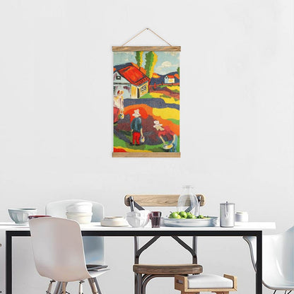 Cartel Colgante de Lino y Madera Personalizado | Decoración Japonesa