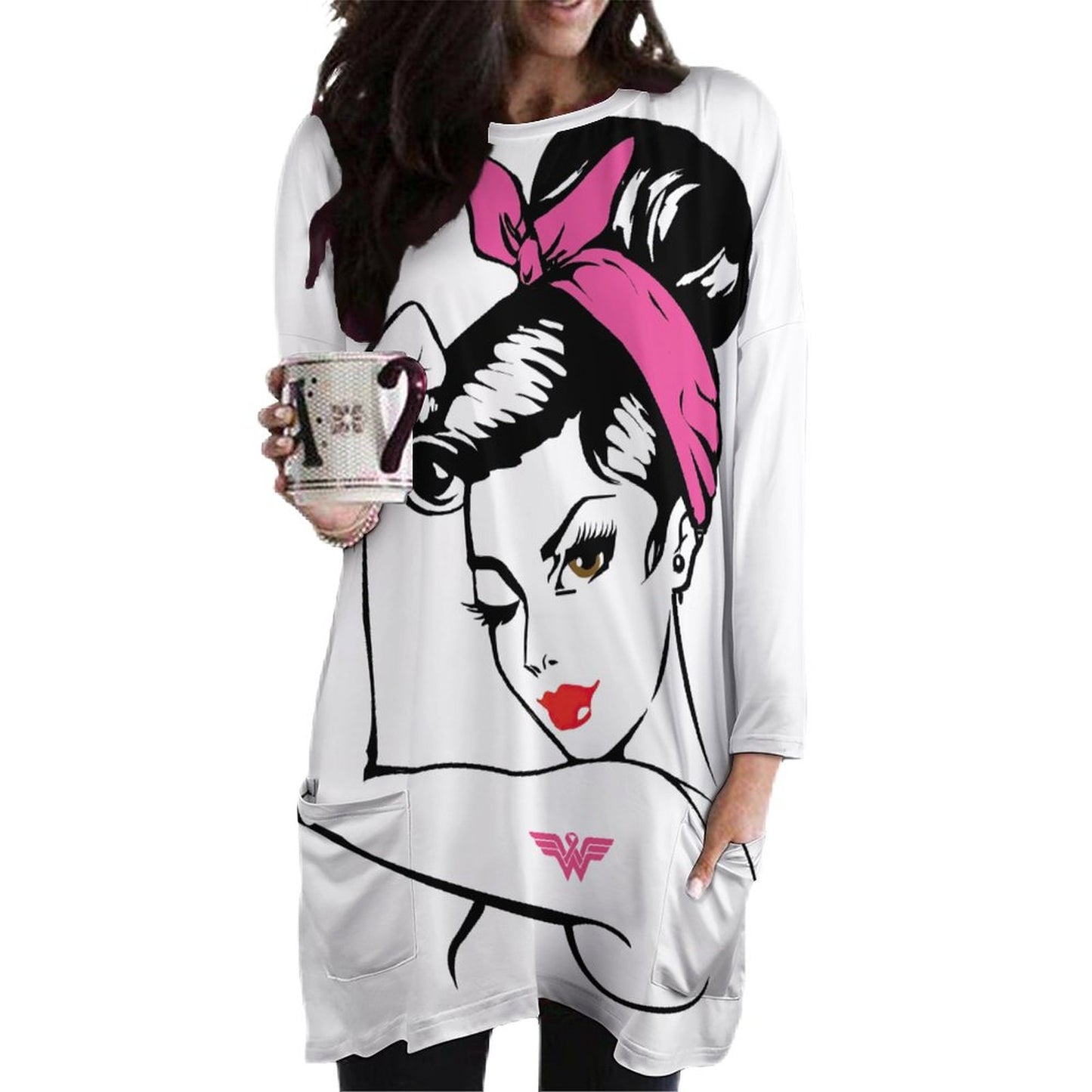 Sudadera Túnica Larga con Bolsillos | Oversize para Leggings 2XS-6XL