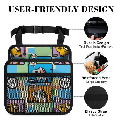 Organizador de Asiento de Auto Personalizado | Bolsa de Cuero PU