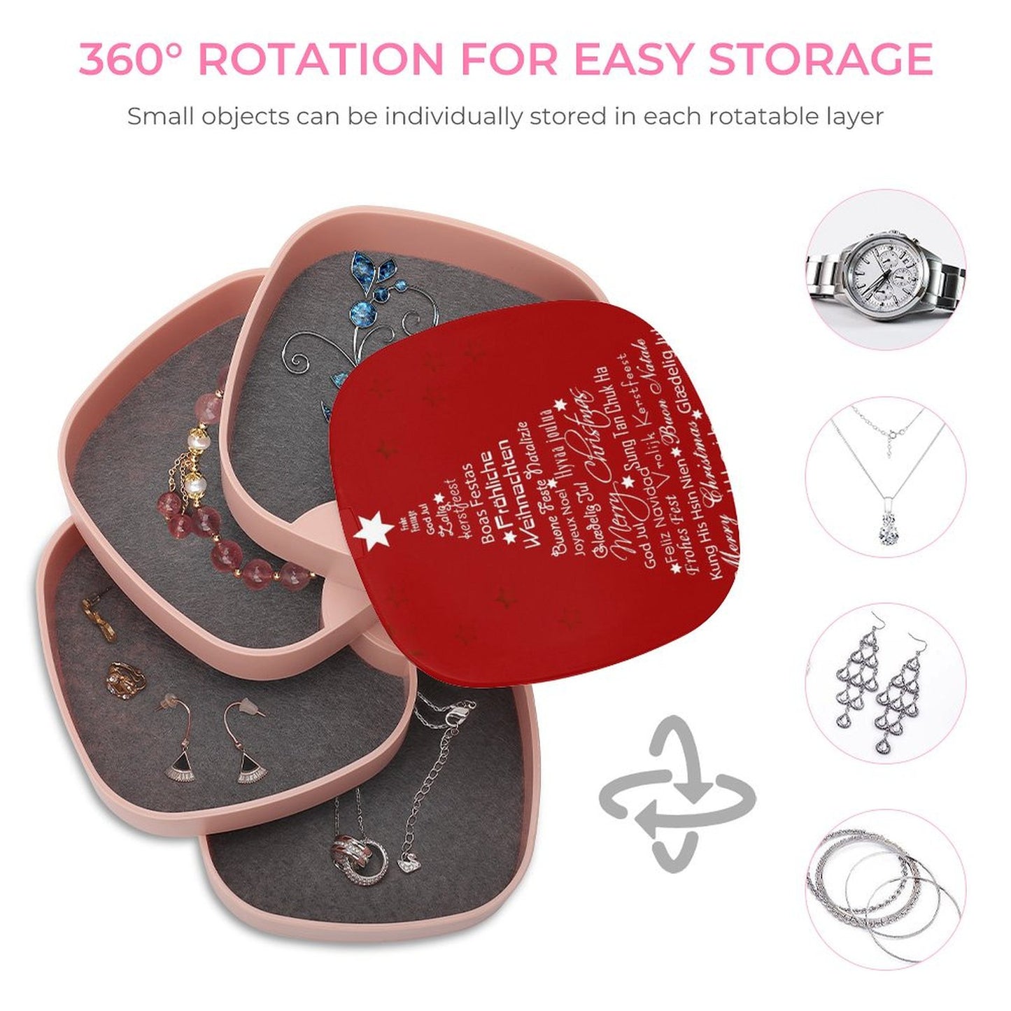Organizador de Joyas Giratorio | Orden y Estilo para tu Tocador