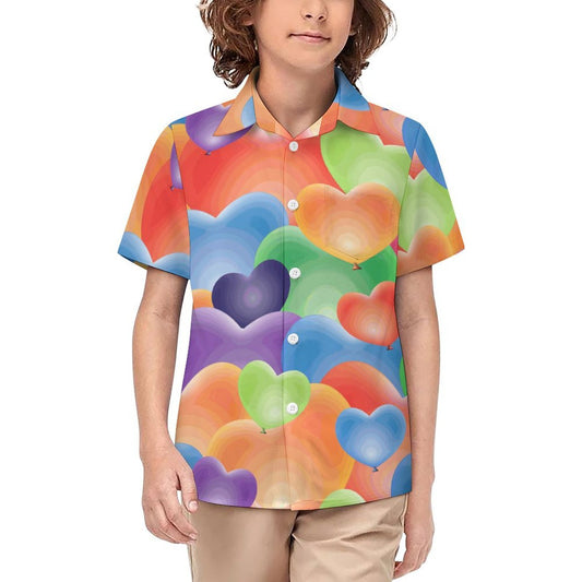 Camisa Infantil de Algodón Personalizable con Cuello y Manga Corta