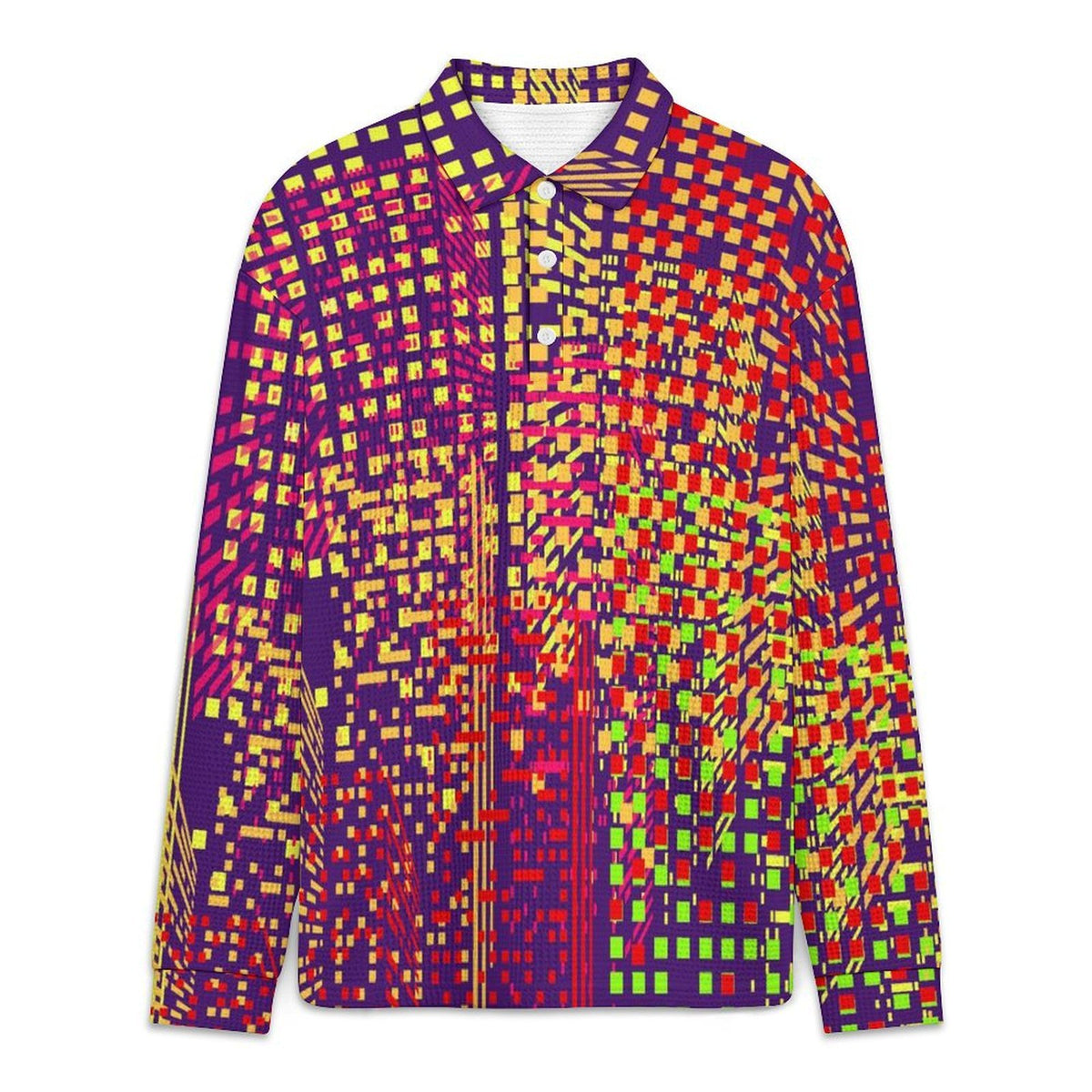 Sudadera Waffle con Cuello Polo Personalizable para Hombre