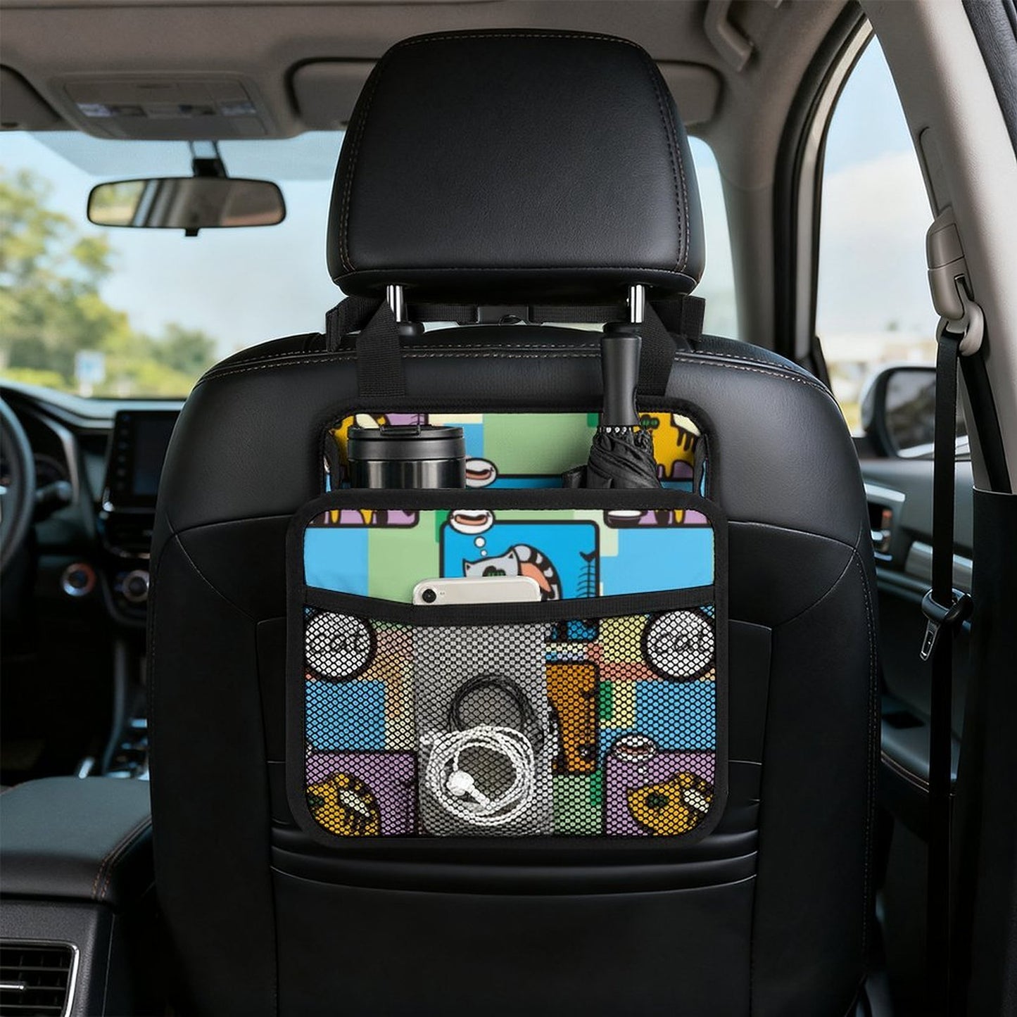 Organizador de Asiento de Auto Personalizado | Bolsa de Cuero PU