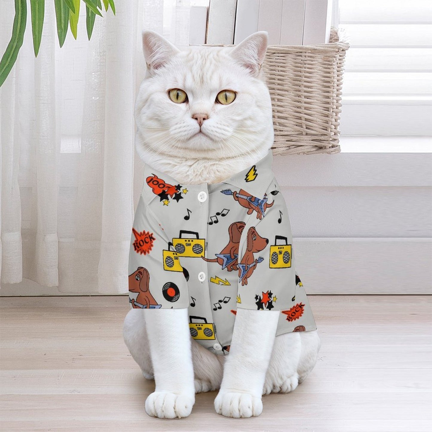 Camisa Personalizada para Mascotas | Estilo Hawaiano y Tela Elástica