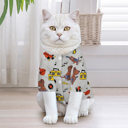 Camisa Personalizada para Mascotas | Estilo Hawaiano y Tela Elástica
