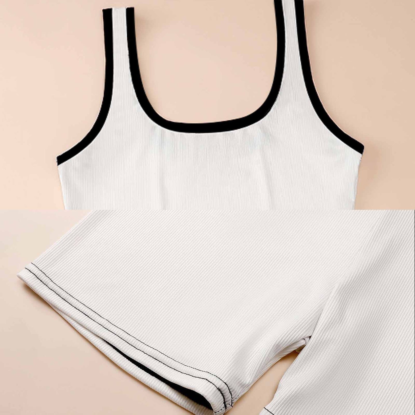 Conjunto Yoga Ribbed 2 Piezas | Top y Short Texturizados