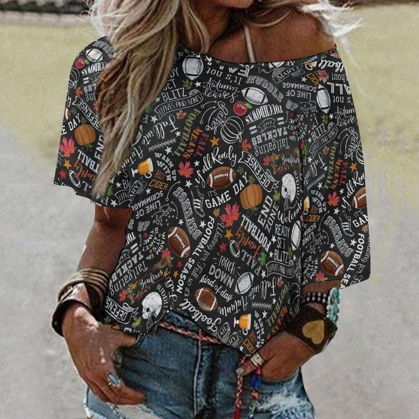 Blusa Oversize Cuello Barco | Top Murciélago Personalizado & Disimula Brazos