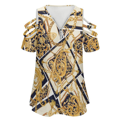 Blusa Túnica Hombros Descubiertos con Cierre | Top Personalizable