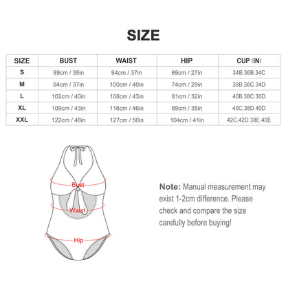 Monokini con Escote V y Moño Personalizado | Traje de Baño Entero con Tu Diseño