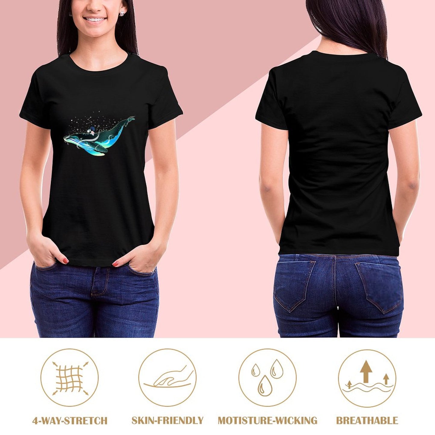 Playera Premium Mujer 100% Algodón | Impresión HD Personalizada