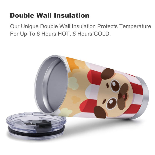 Vaso Térmico Personalizado 20oz con Popote | Acero Inox 304 & Impresión UV