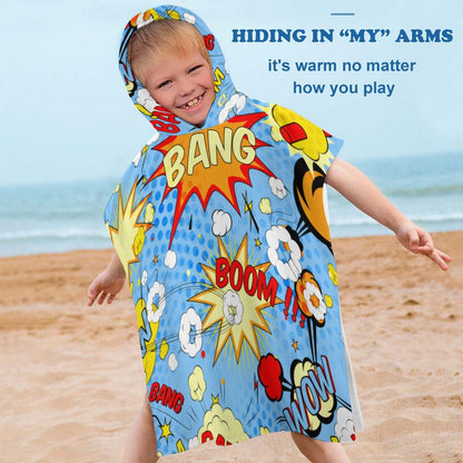 Toalla con Capucha para Niños Personalizada | Secado Rápido y Calidez