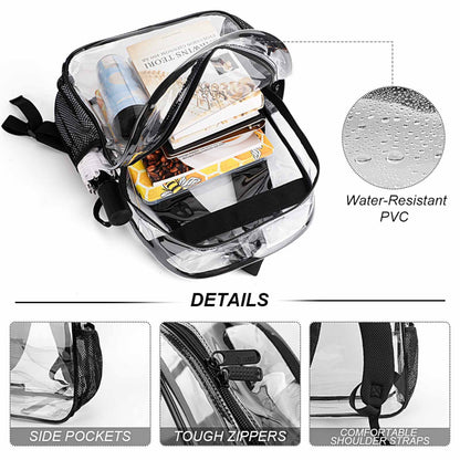 Mochila Transparente Personalizada de 17 Pulgadas para Uso Rudo