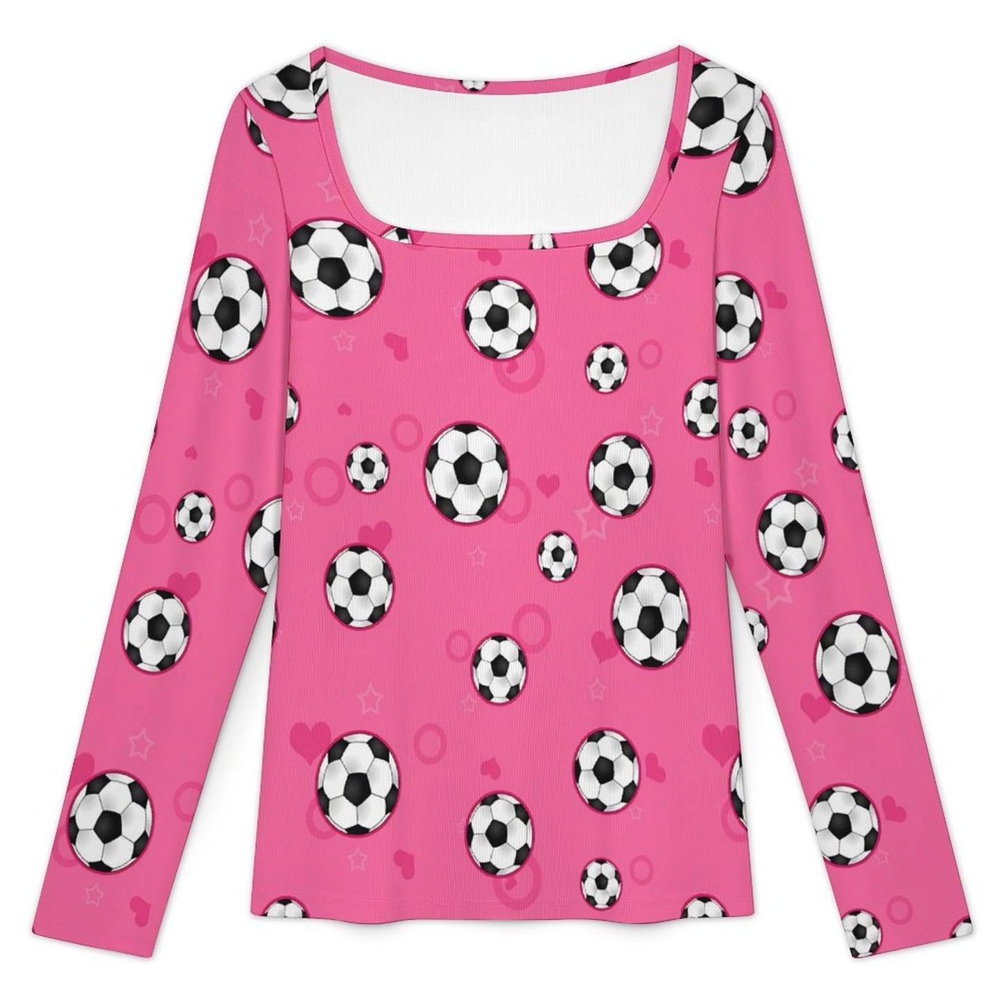 Blusa Personalizable de Manga Larga con Cuello Cuadrado para Mujer
