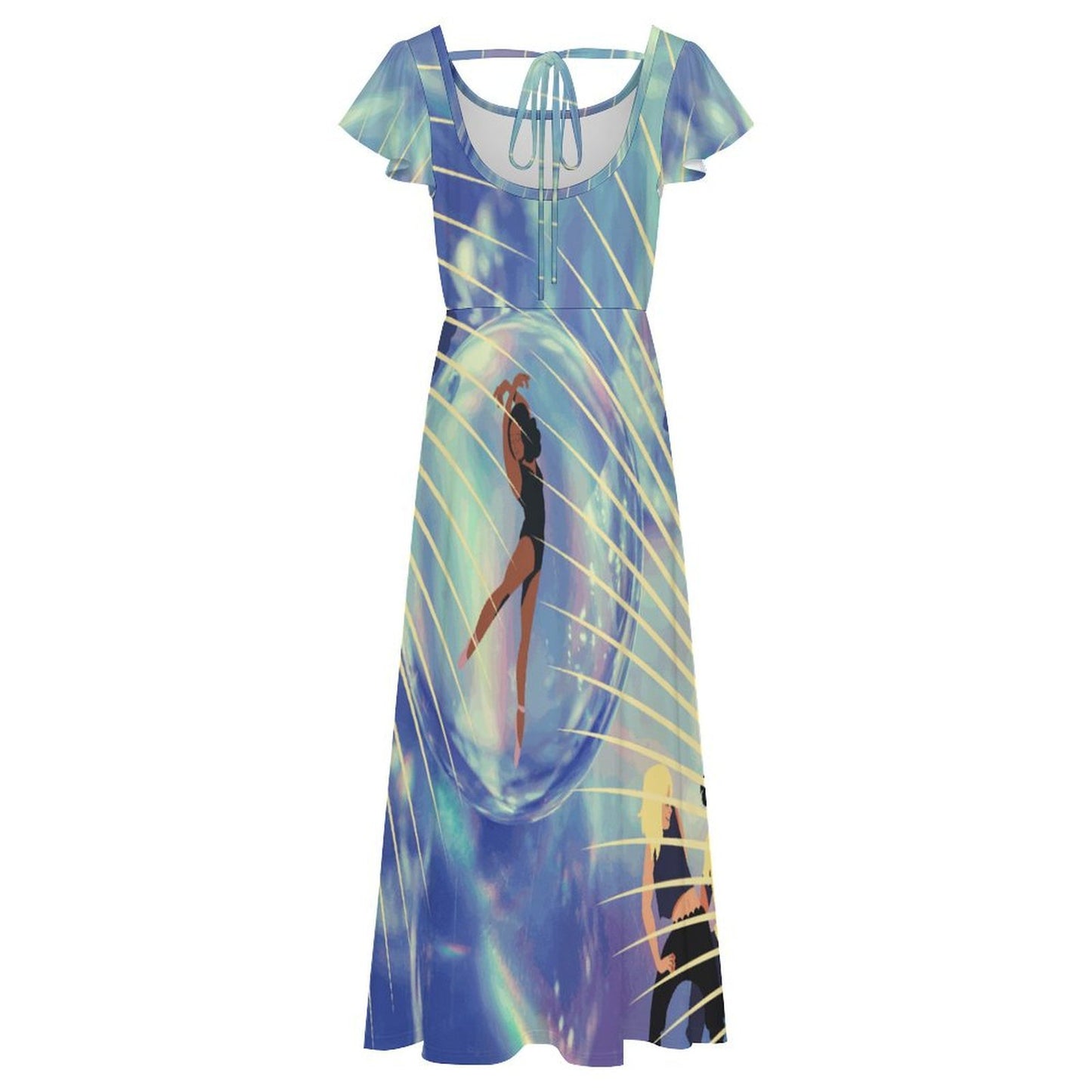 Flared Sleeve Dress Animation, Music, Dance