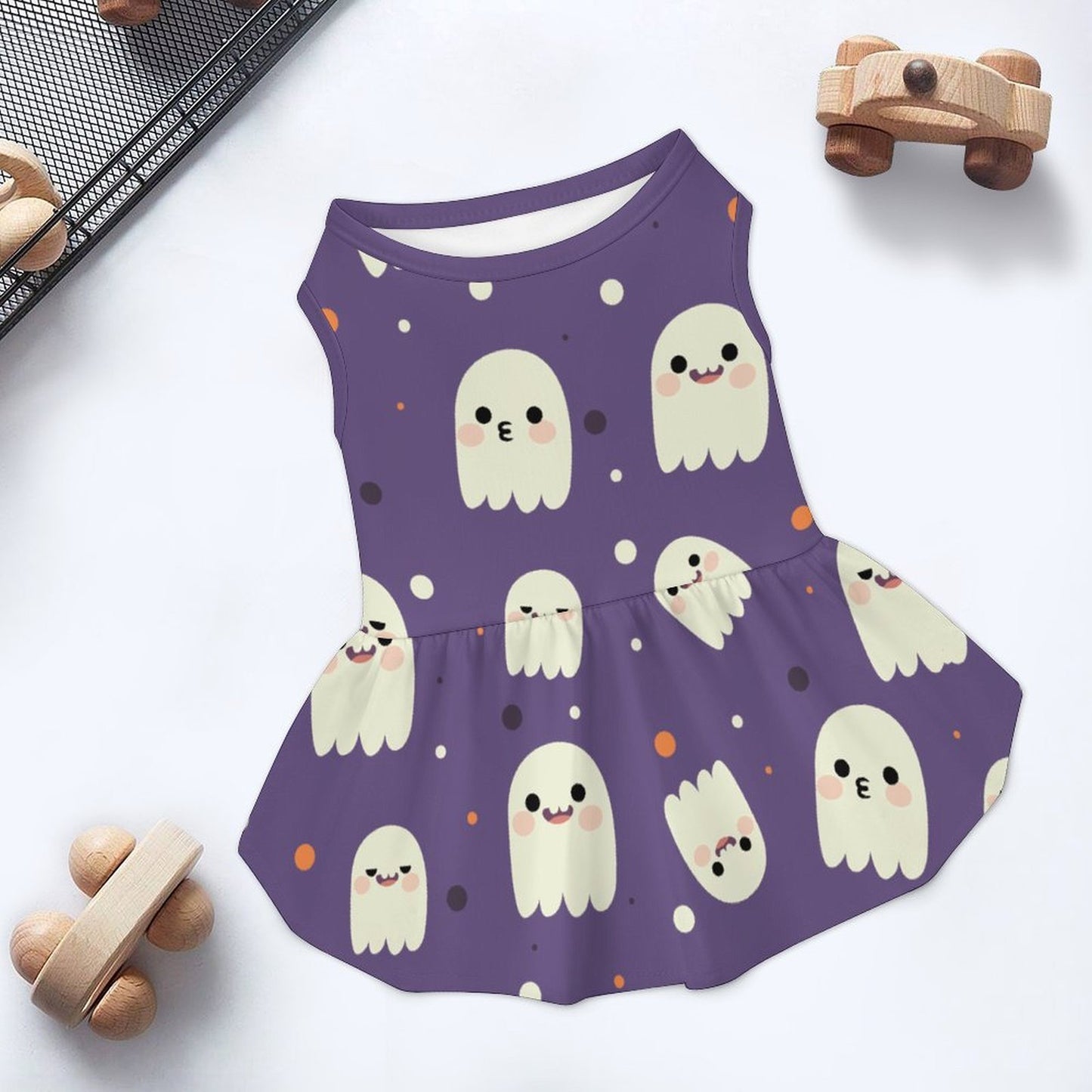 Pet Dress Purple, Ghost, Cartoon