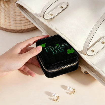 Estuche Cuadrado de Terciopelo para Joyería con Espejo Personalizable
