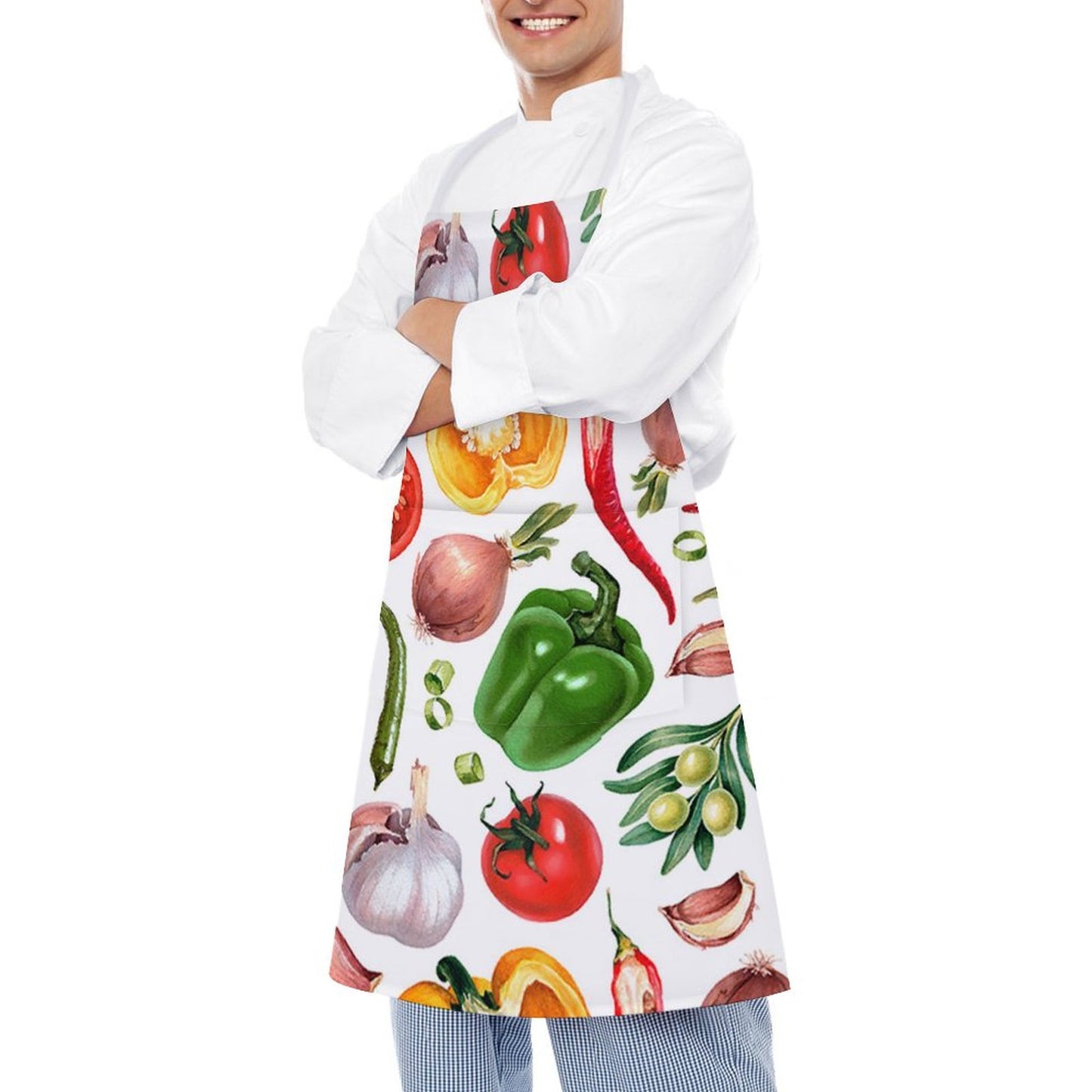 Delantal Personalizado con Bolsillos | Impermeable Poliéster | Chef y Jardinería