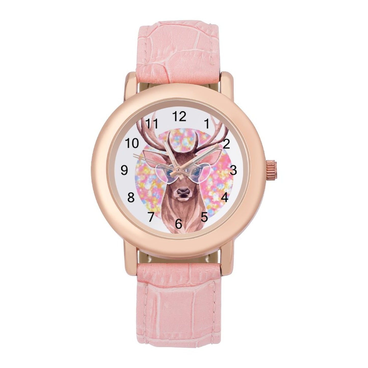 Reloj de Mujer Personalizado | Correa de Cuero Rosa