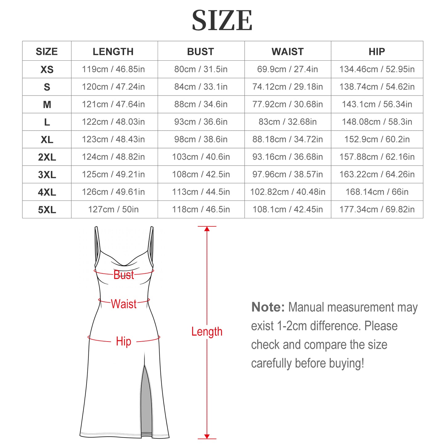 Vestido largo de tirantes con abertura lateral y personalización de diseño en tela suave