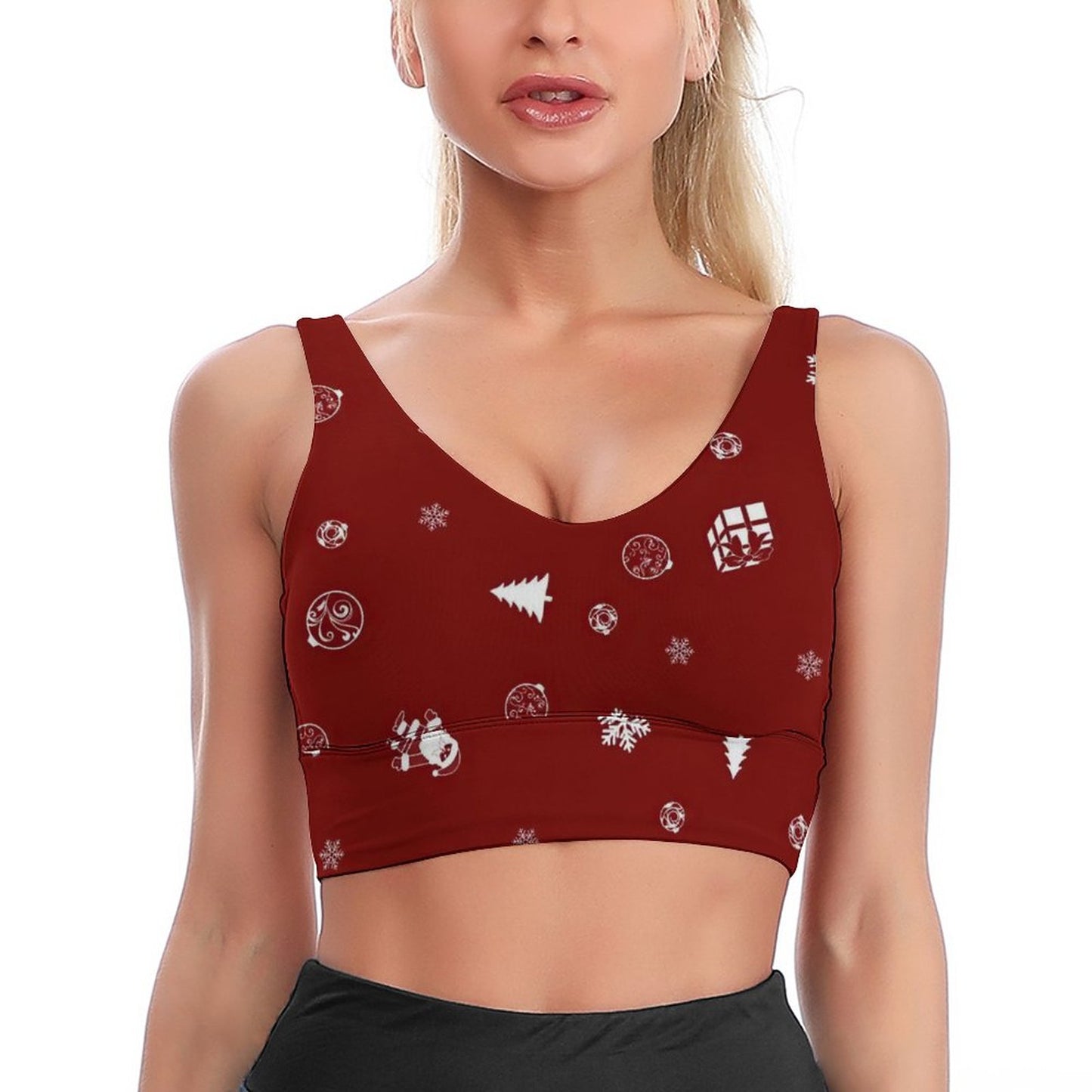 Top Deportivo Personalizado Cuello en U | Soporte Medio Athleisure