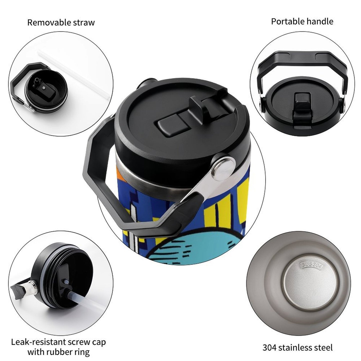 Vaso Térmico Personalizado de Acero Inoxidable para Auto 30oz