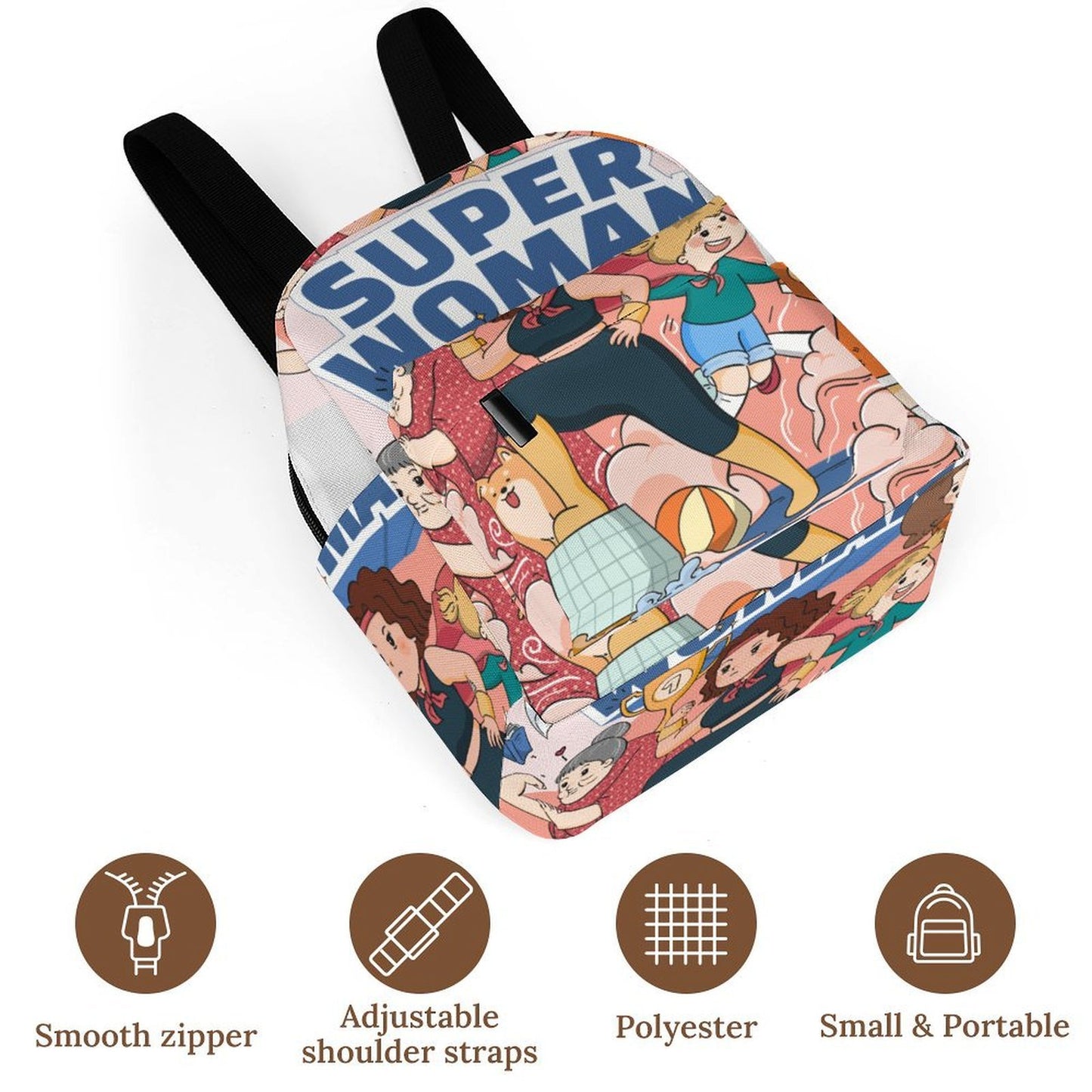 Mini Mochila Casual Personalizada Impermeable de Tela Oxford