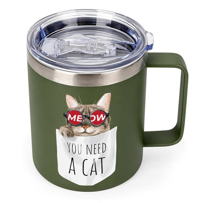 Eggshell Cup You Need A Cat, Sunglasses
