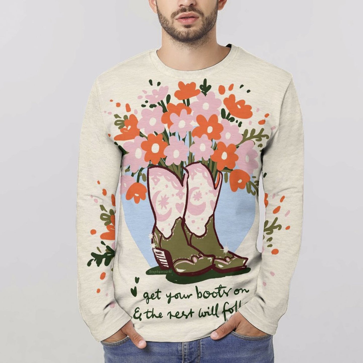 Playera Manga Larga de Algodón Personalizada | Full Print