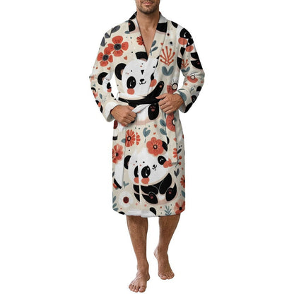 Adult Nightgown Panda, Red