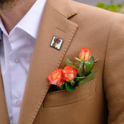 Pin Metálico Cuadrado Personalizado | Mini Insignia para Ropa y Mochilas